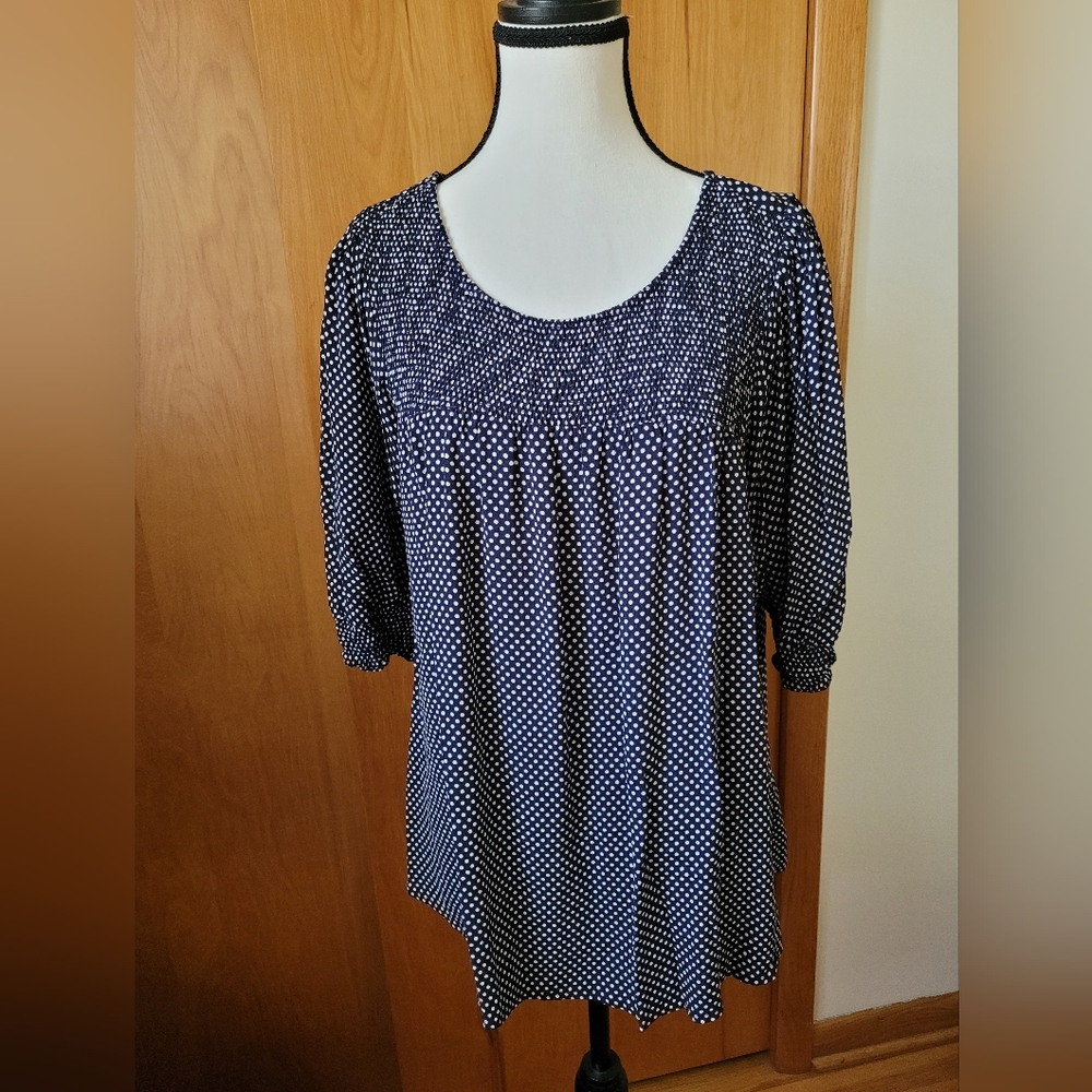 Lot of 2 Terra & Sky blouses tops size 0X 14W